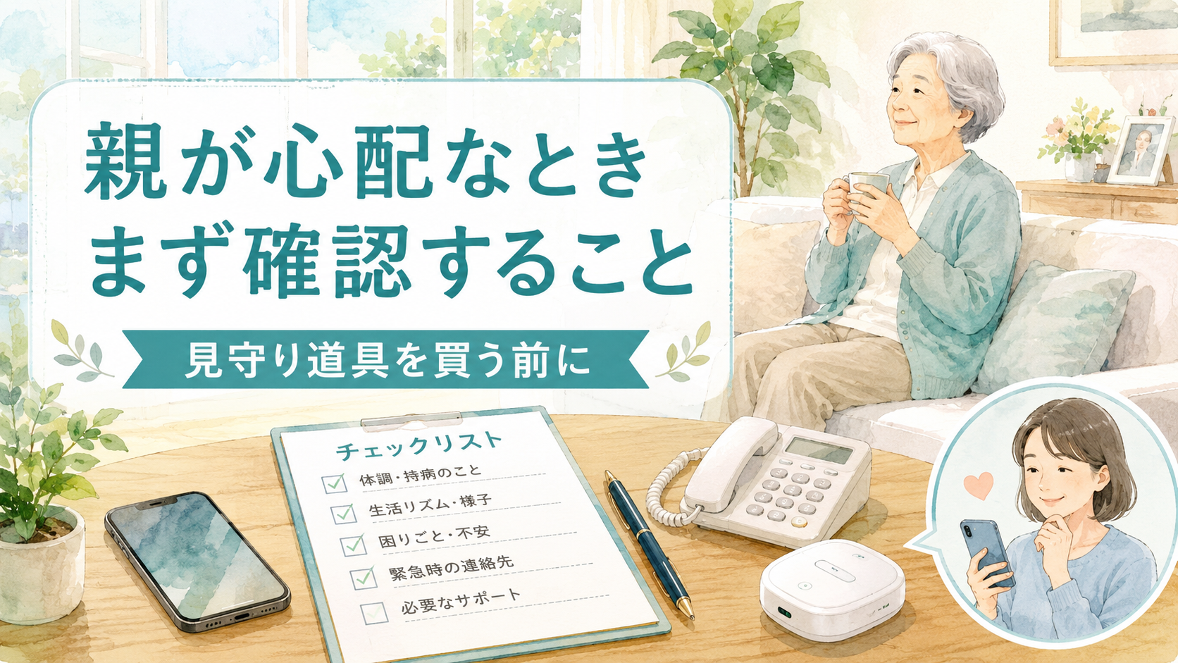 一人暮らしの親が心配なときの確認リスト
