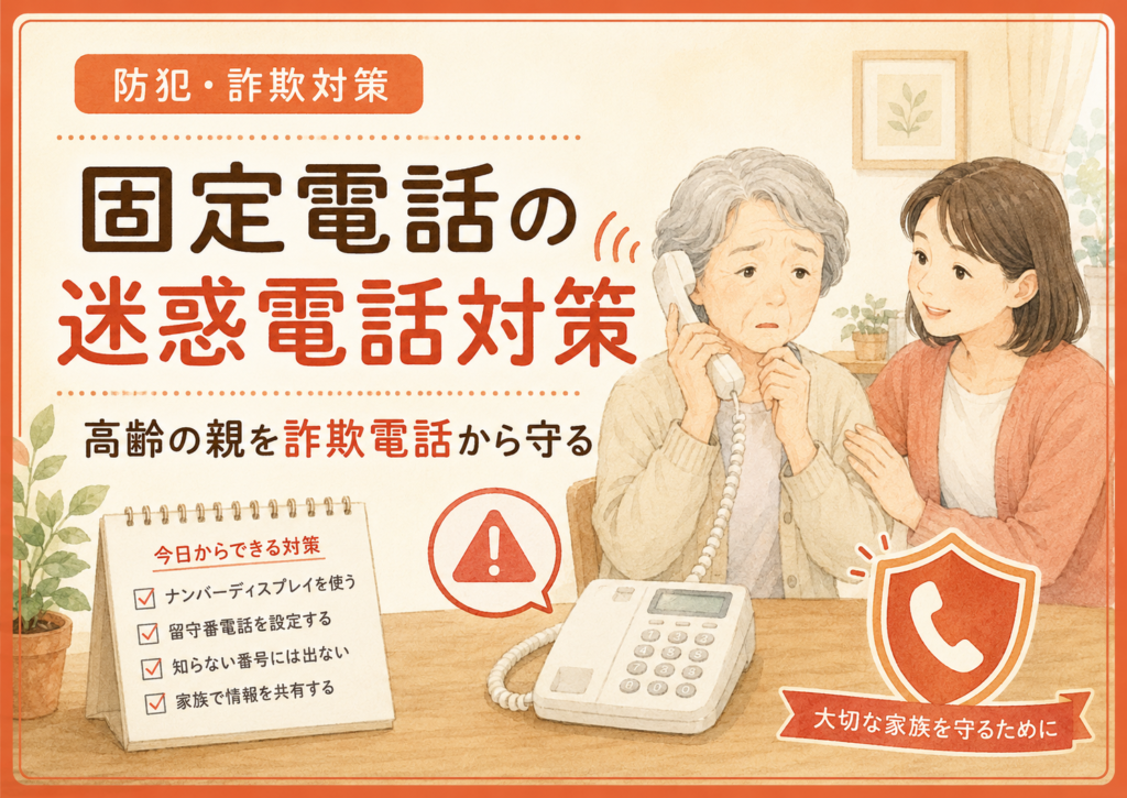 親の固定電話の迷惑電話対策