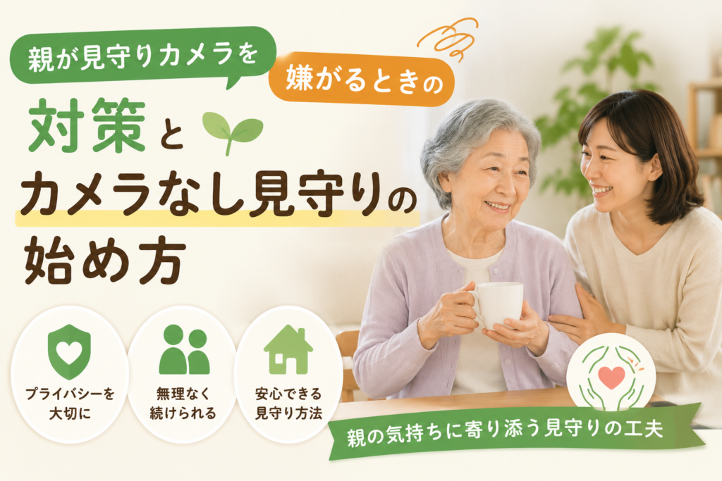 親が見守りカメラを嫌がるときの対策