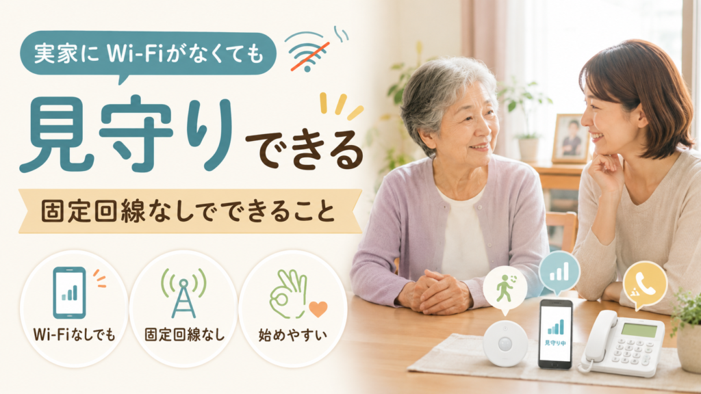 実家にWi-Fiがない場合の見守り方法