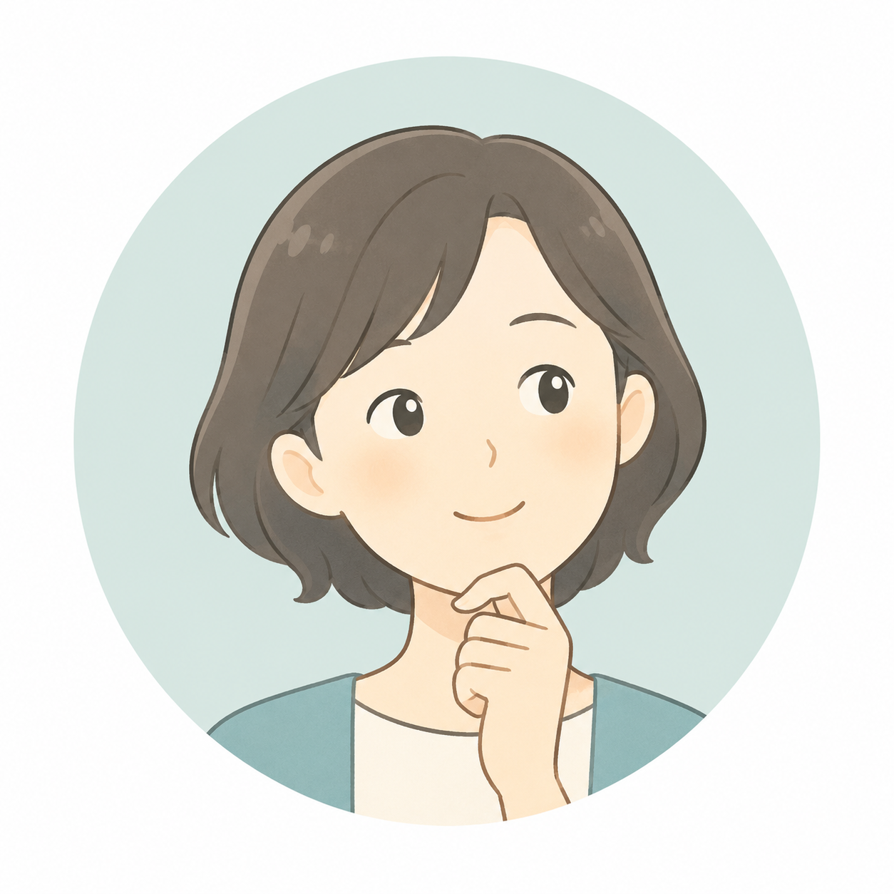 考えを整理する家族のアイコン