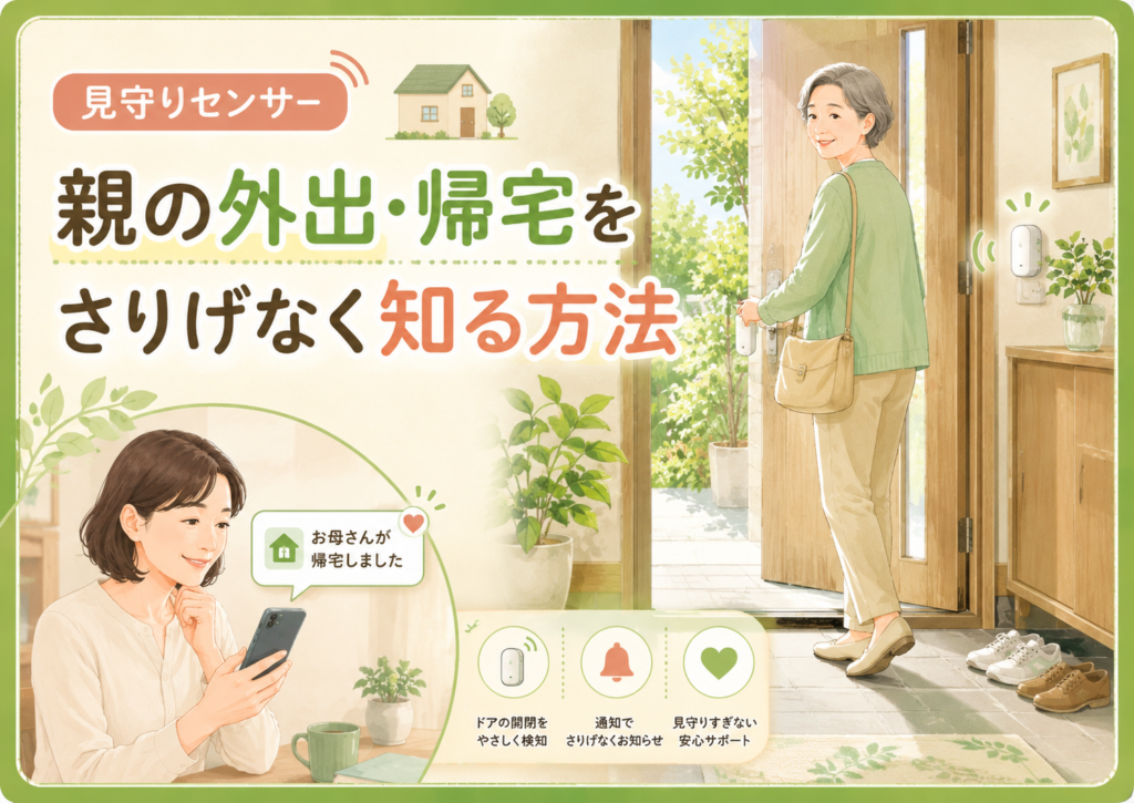 親の外出・帰宅をさりげなく知る方法