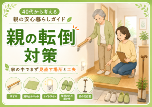 親の転倒が心配なときの家の中の対策