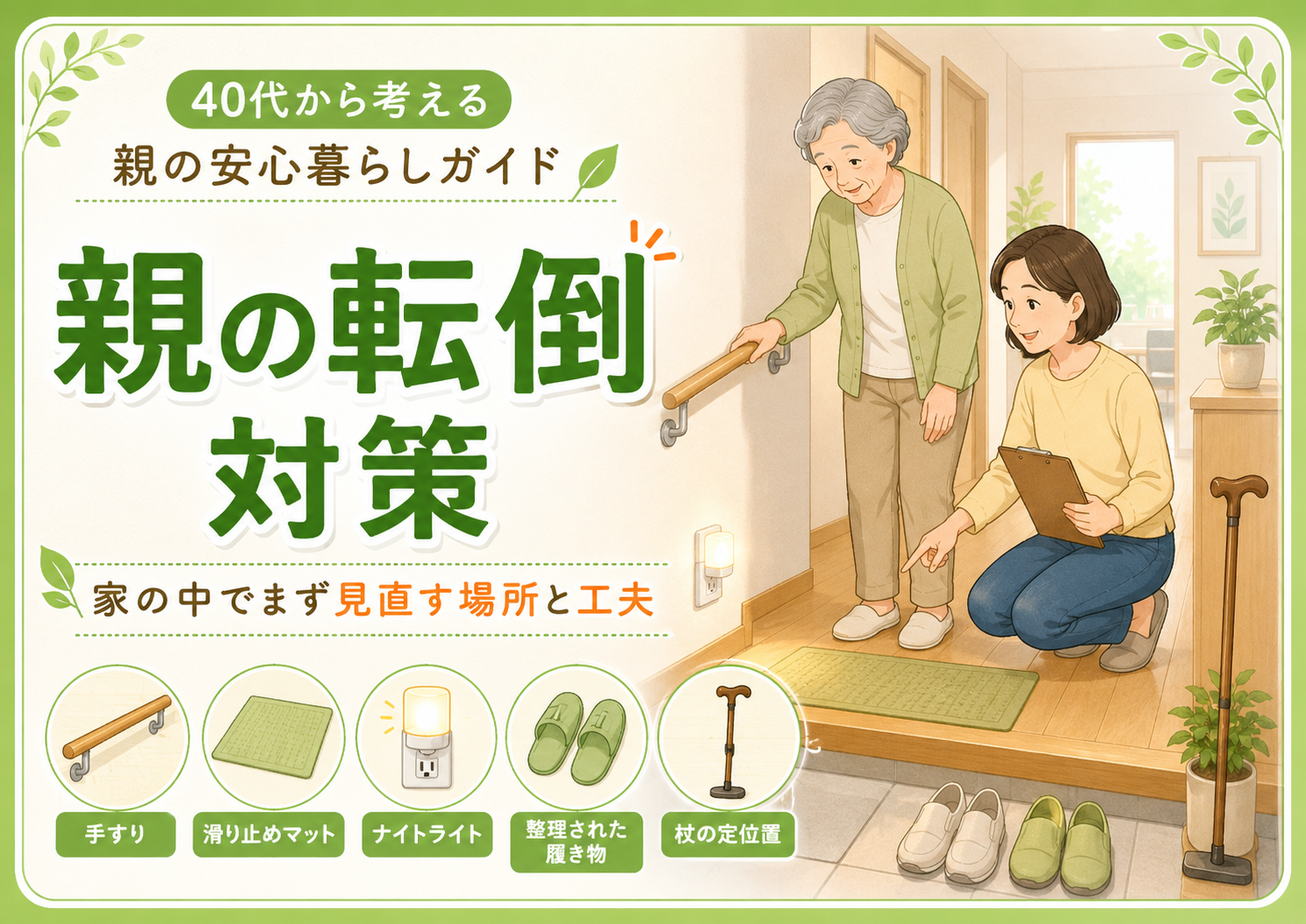 親が転倒したときに助かる家の中の工夫とグッズ