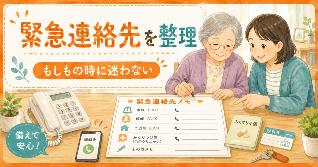 緊急連絡先を整理するアイキャッチ画像